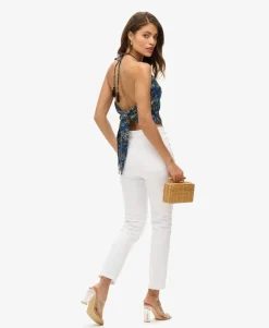 Paisley Print Halter Top