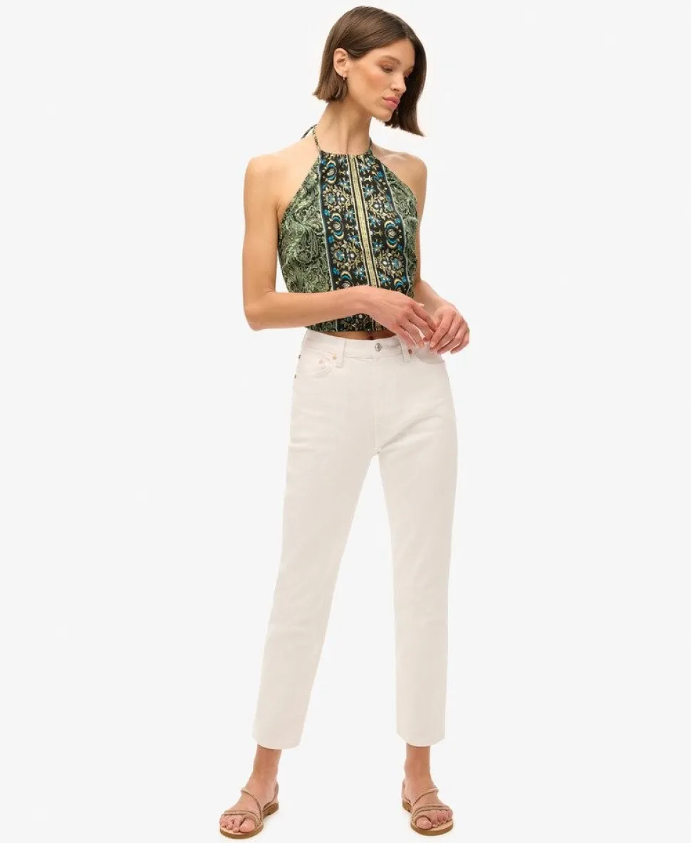Paisley Print Halter Top