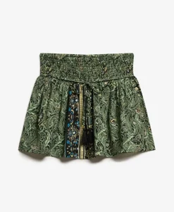 Paisley Print Mini Skirt