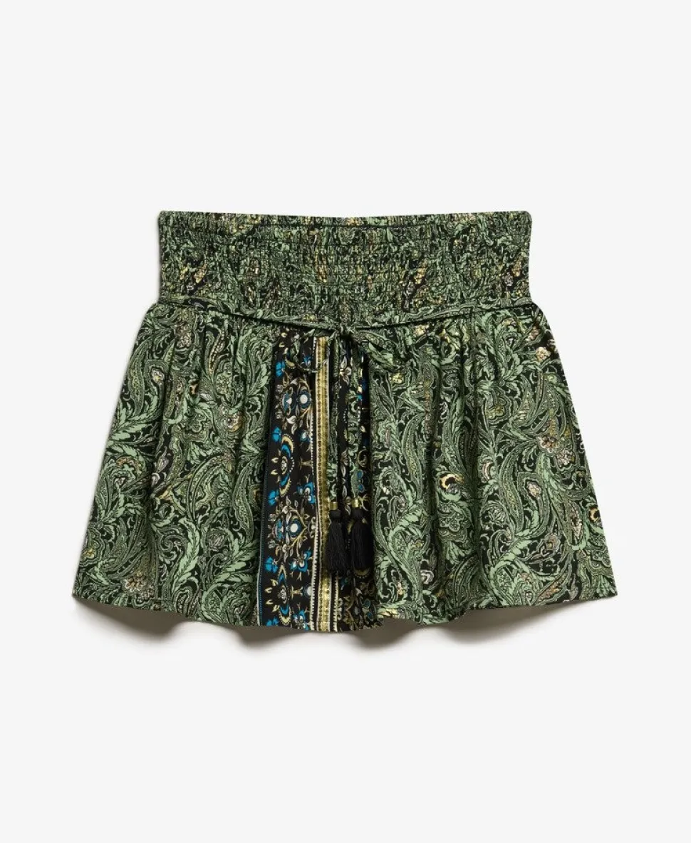 Paisley Print Mini Skirt