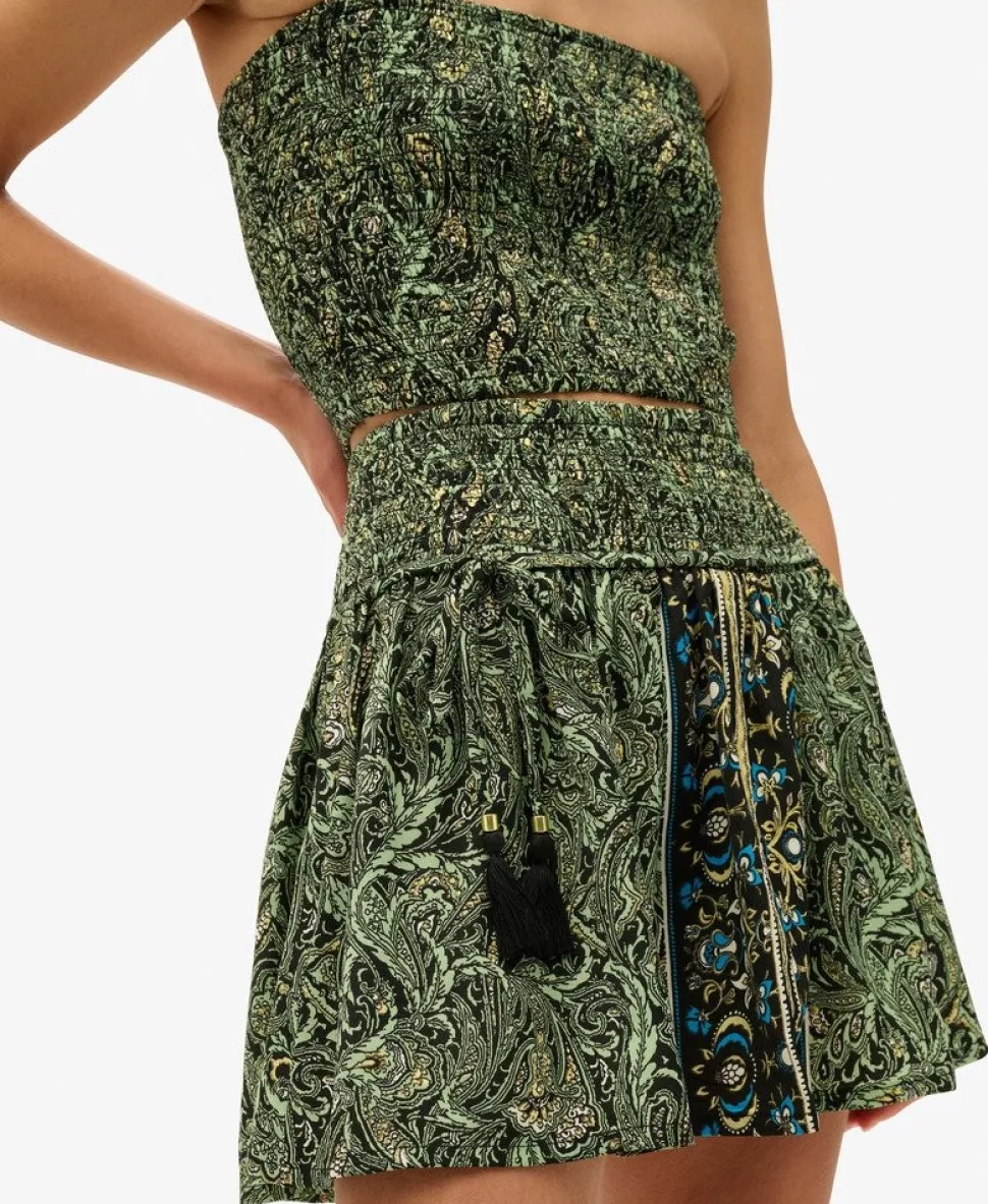 Paisley Print Mini Skirt