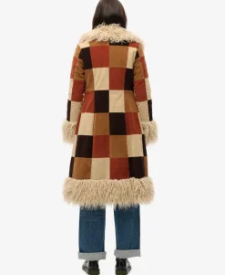 Patchwork Long Afghan Coat