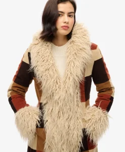 Patchwork Long Afghan Coat