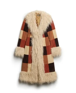 Patchwork Long Afghan Coat