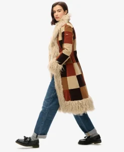Patchwork Long Afghan Coat