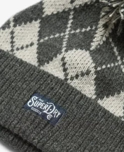 Patterned Knitted Beanie Hat