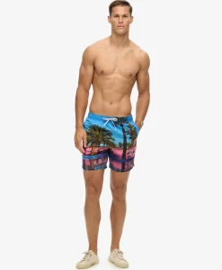 Photographic 17-inch Recycled Swim Shorts