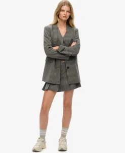 Pinstripe Boyfriend Blazer