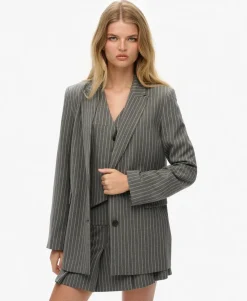Pinstripe Boyfriend Blazer