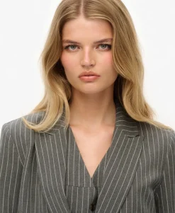 Pinstripe Boyfriend Blazer