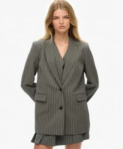 Pinstripe Boyfriend Blazer