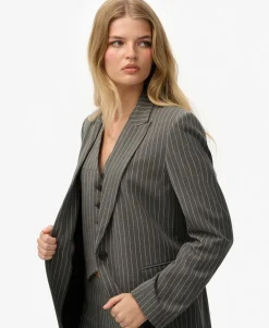 Pinstripe Boyfriend Blazer