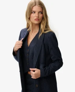 Pinstripe Boyfriend Blazer