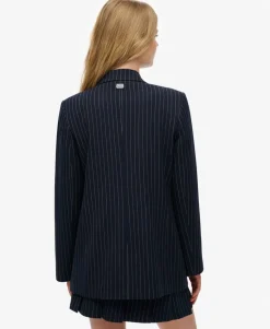 Pinstripe Boyfriend Blazer