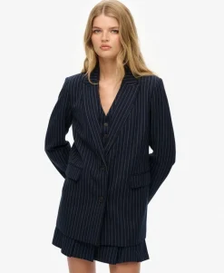 Pinstripe Boyfriend Blazer