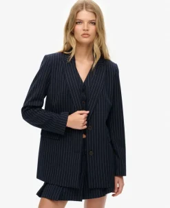 Pinstripe Boyfriend Blazer