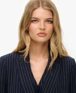Pinstripe Boyfriend Blazer