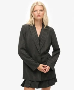 Pinstripe Boyfriend Blazer