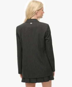 Pinstripe Boyfriend Blazer
