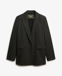 Pinstripe Boyfriend Blazer