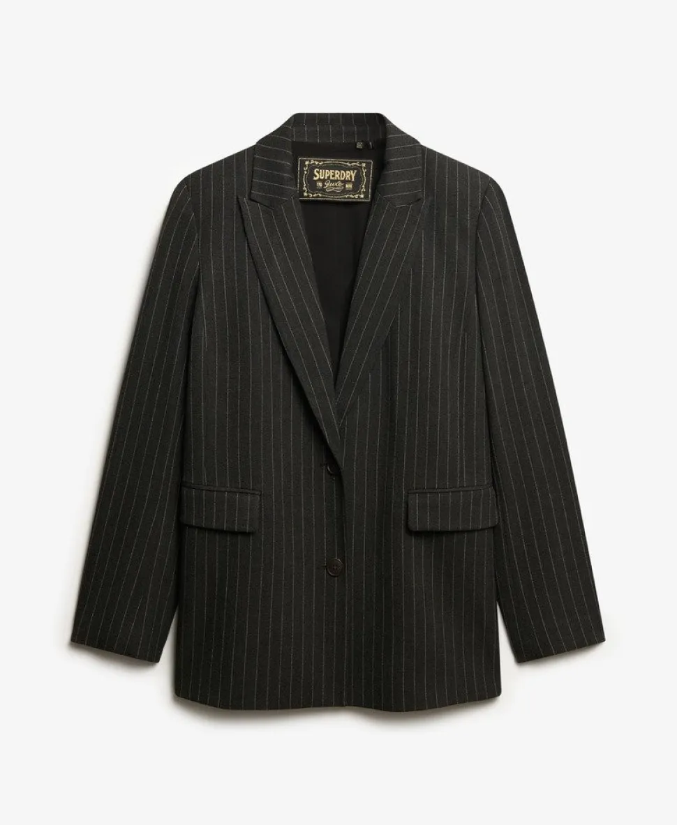 Pinstripe Boyfriend Blazer