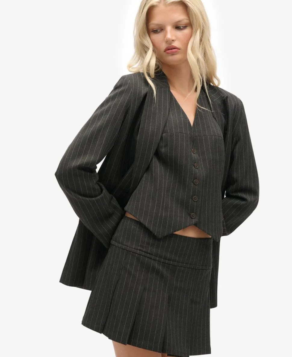 Pinstripe Boyfriend Blazer