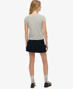 Pinstripe Pleat Mini Skirt