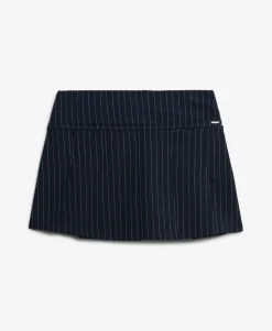 Pinstripe Pleat Mini Skirt