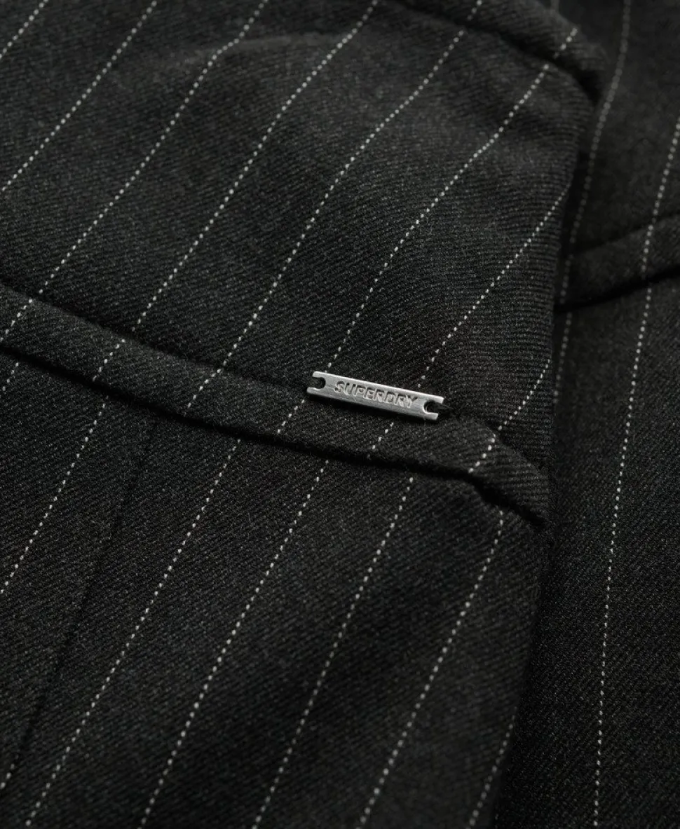 Pinstripe Pleat Mini Skirt
