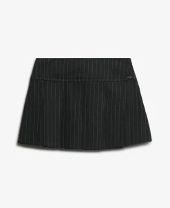 Pinstripe Pleat Mini Skirt