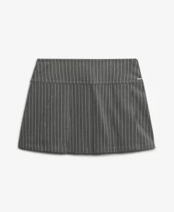 Pinstripe Pleat Mini Skirt