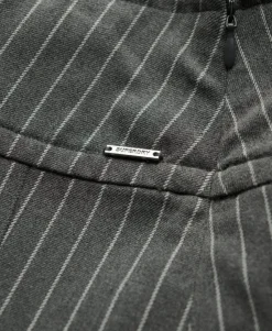 Pinstripe Pleat Mini Skirt
