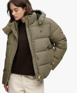 Premium Hooded Check Puffer Jacket