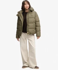 Premium Hooded Check Puffer Jacket