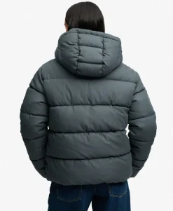 Premium Hooded Check Puffer Jacket