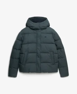 Premium Hooded Check Puffer Jacket