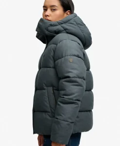 Premium Hooded Check Puffer Jacket