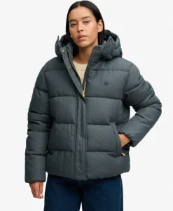 Premium Hooded Check Puffer Jacket
