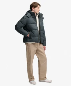 Premium Hooded Check Puffer Jacket