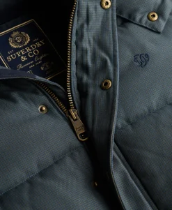 Premium Hooded Check Puffer Jacket
