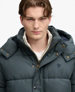 Premium Hooded Check Puffer Jacket