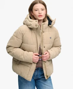Premium Hooded Cord Puffer Jacket