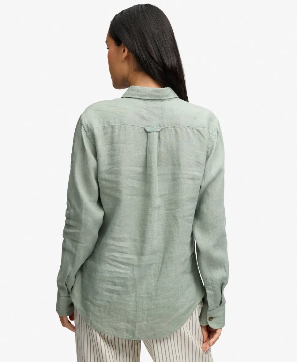 Premium Linen Button Down Slim Shirt