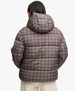Premium Printed Check Puffer Jacket