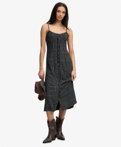 Print Button Down Cami Midi Dress