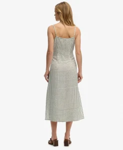 Print Button Down Cami Midi Dress