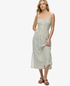 Print Button Down Cami Midi Dress