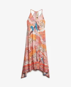 Printed Jacquard Hanky Hem Dress