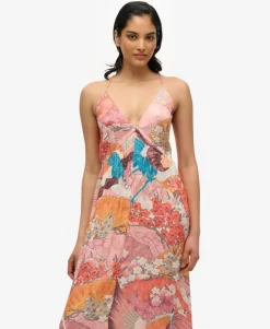 Printed Jacquard Hanky Hem Dress