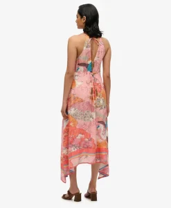 Printed Jacquard Hanky Hem Dress